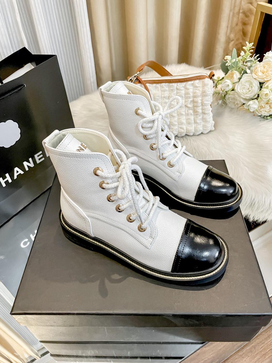 Chanel leather boots