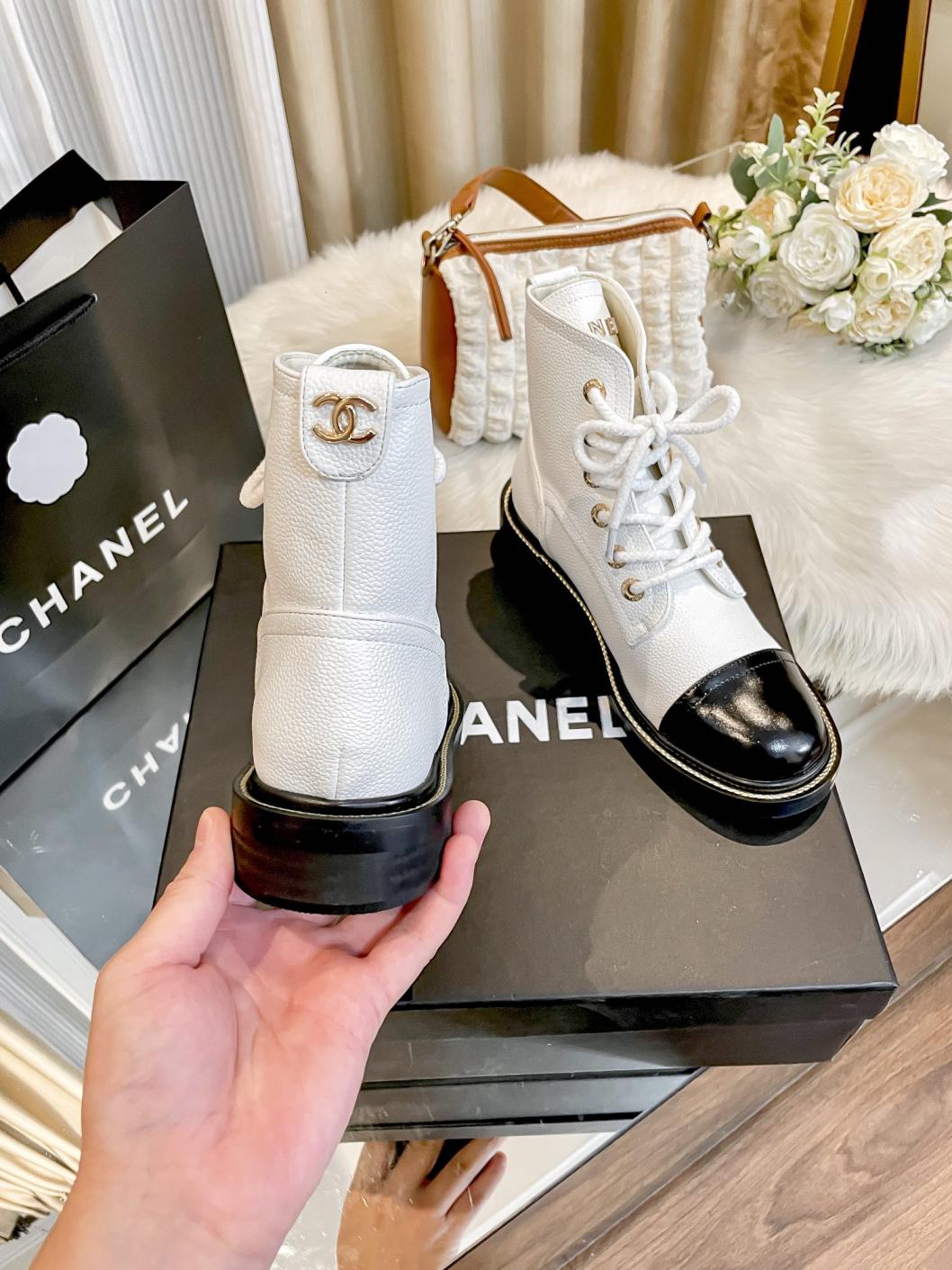 Chanel leather boots