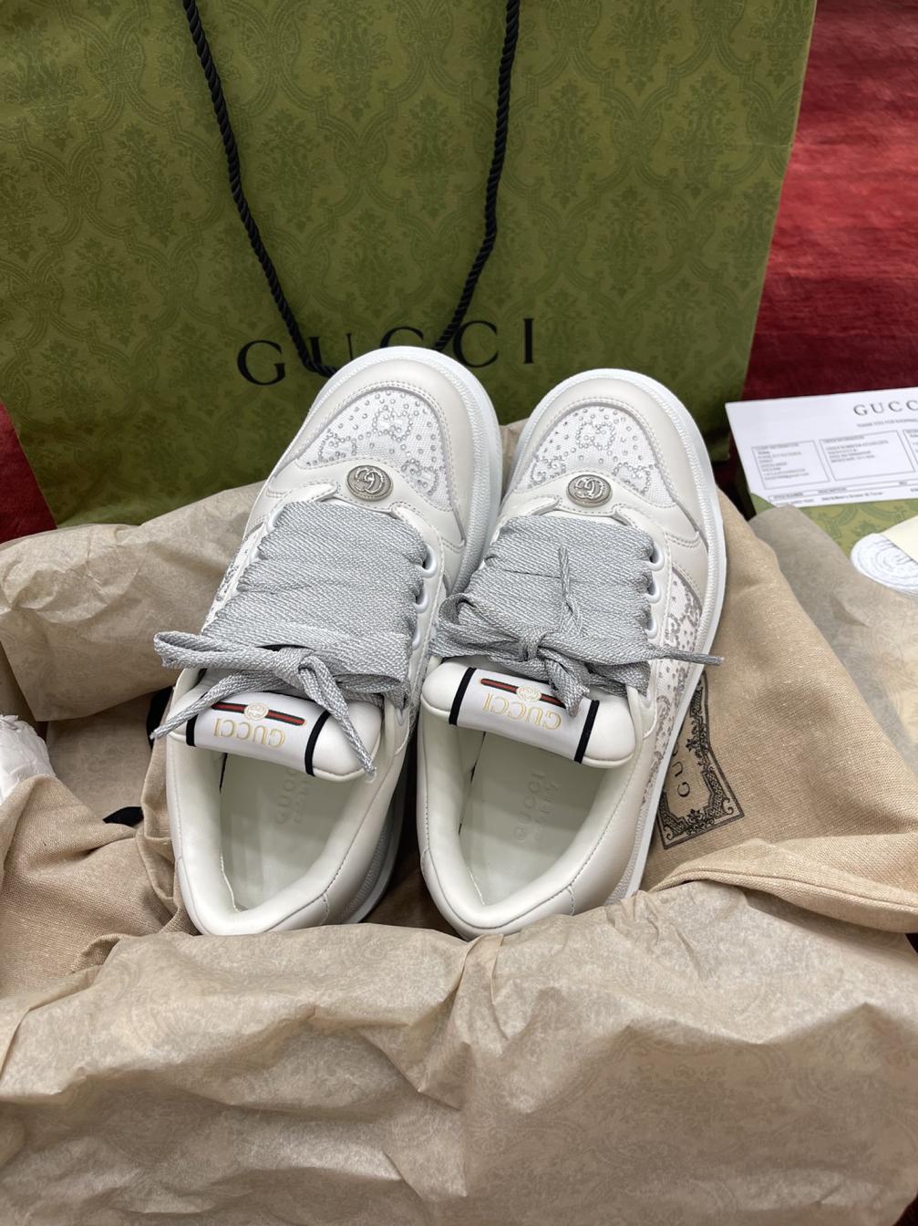 GUCCI Women crystal Screener sneakers