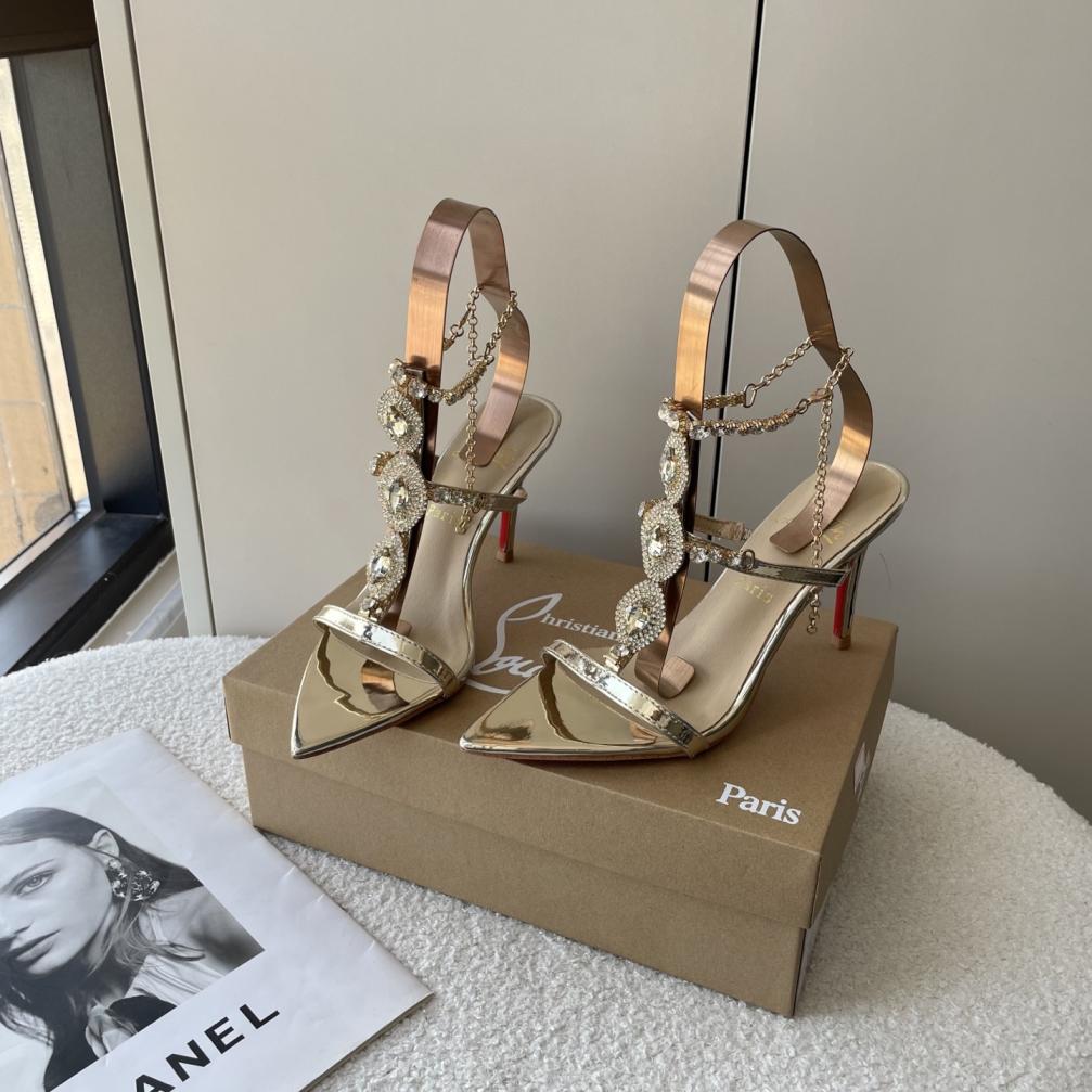 Christian Loubutin CL heel lady sandals