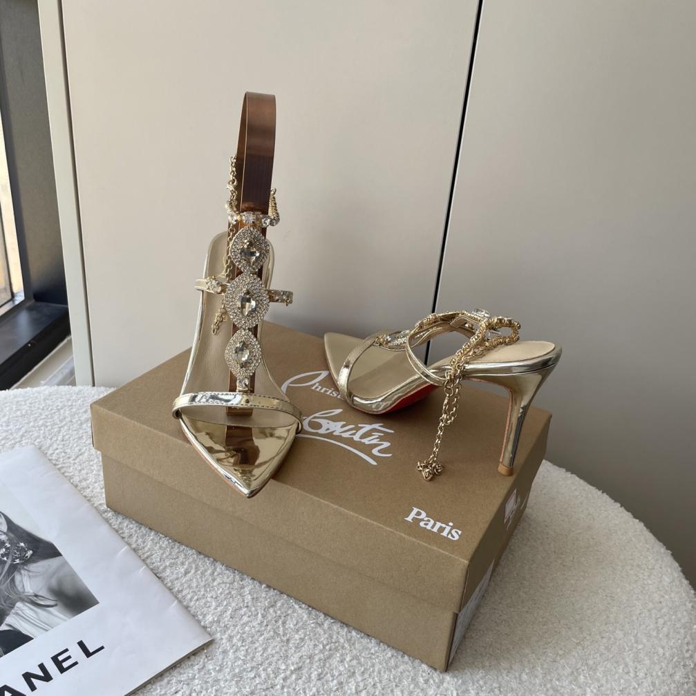 Christian Loubutin CL heel lady sandals