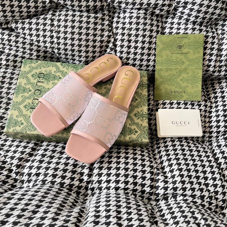 GUCCI GG PINK slippers 135907