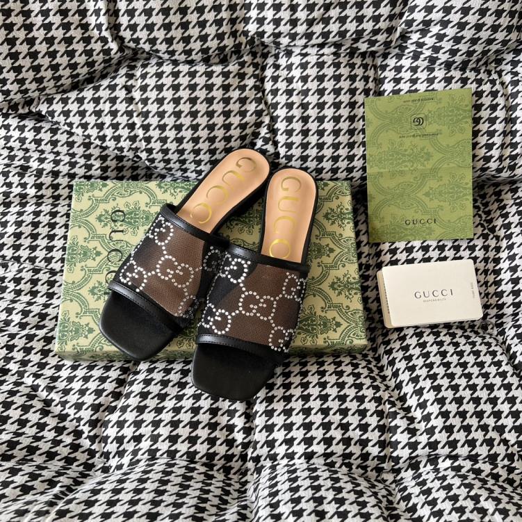 GUCCI GG Black slippers 135906