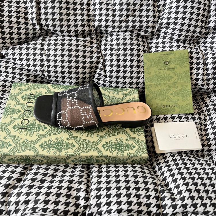 GUCCI GG Black slippers 135906